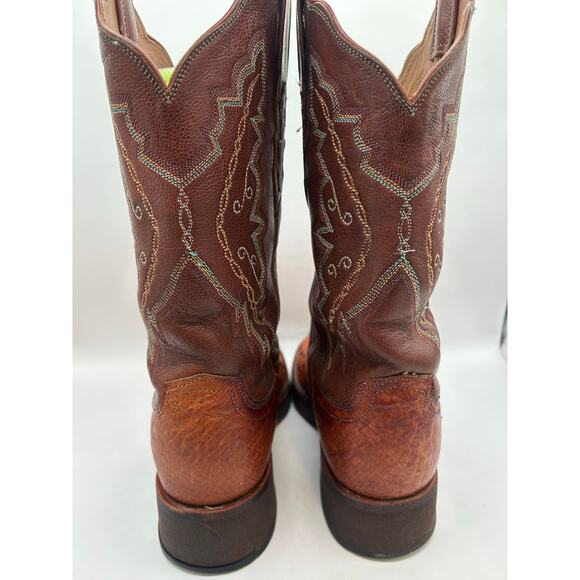 Lucchese 2000 7.5 Full Quill Ostrich Brown Women’sWestern Cowgirl Boots - Picture 8 of 13